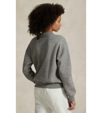 Polo Ralph Lauren Fleecetr�ja med gr� rund halsringning