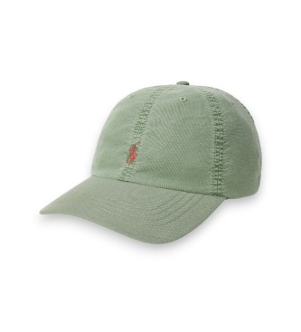 Polo Ralph Lauren Zelena bombažna kapa oxford