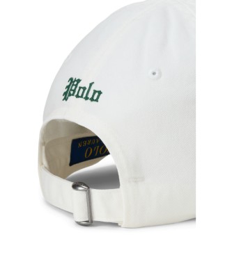 Polo Ralph Lauren Boné de sarja bordado branco