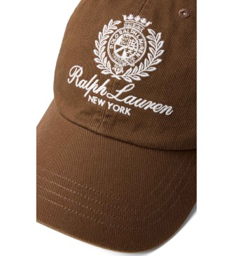 Polo Ralph Lauren Twill-kasket med brunt broderet v�benskjold