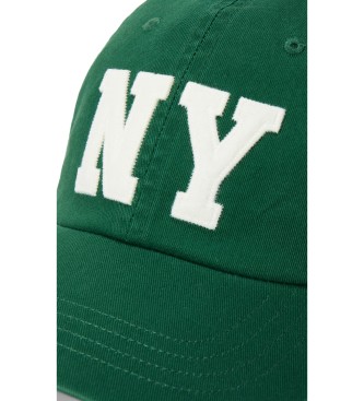 Polo Ralph Lauren Gorra de sarga con parche NY verde