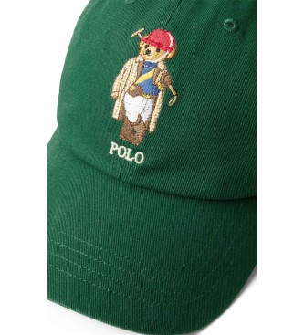 Polo Ralph Lauren Gorra de sarga con Polo Bear verde
