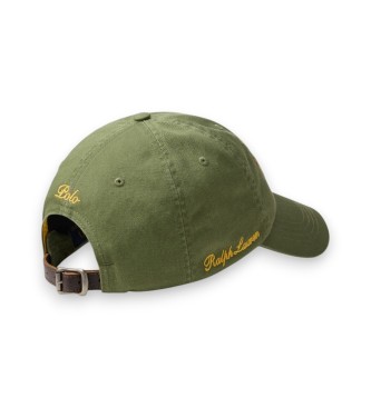 Polo Ralph Lauren Gorra de sarga con triple caballo verde