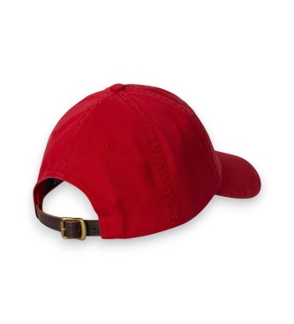 Polo Ralph Lauren Gorra de sarga de algod�n rojo