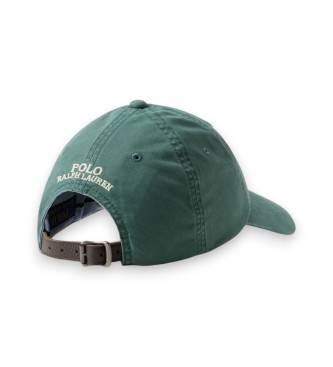 Polo Ralph Lauren Berretto verde in twill di cotone elasticizzato