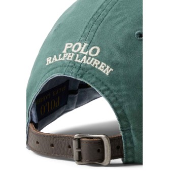 Polo Ralph Lauren Berretto verde in twill di cotone elasticizzato