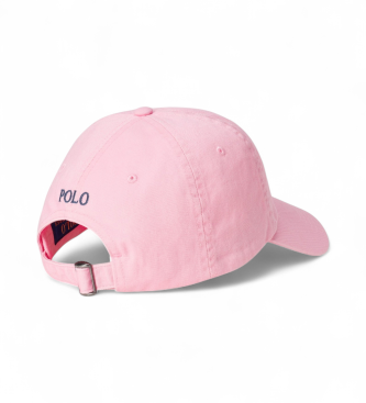 Polo Ralph Lauren Różowa bawełniana czapka z chińskiego materiału