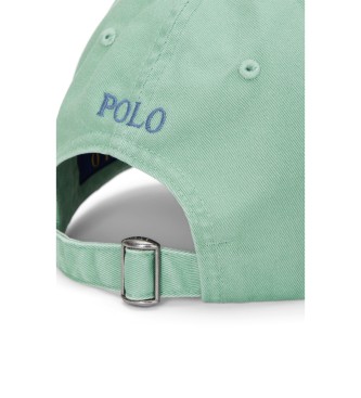 Polo Ralph Lauren Boné de tecido de algodão verde estilo chinês