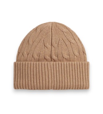 Polo Ralph Lauren Brown cable knit cotton hat