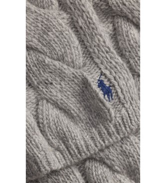 Polo Ralph Lauren Uldtørklæde med grå fletning