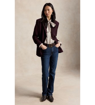 Polo Ralph Lauren Lila blazer van wolcrêpe
