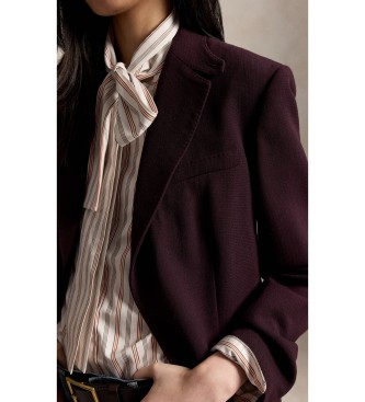 Polo Ralph Lauren Lila blazer van wolcrêpe