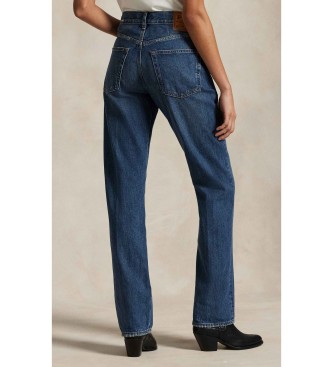 Polo Ralph Lauren Relaxed Straight Fit high rise jeans blå