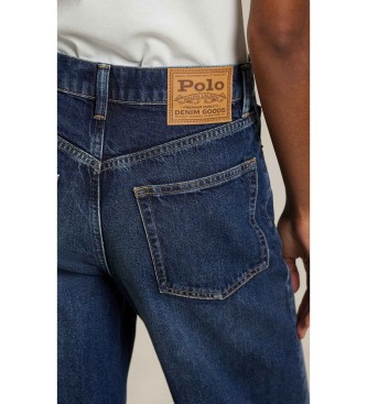 Polo Ralph Lauren Calças de ganga azuis de cintura alta e perna larga
