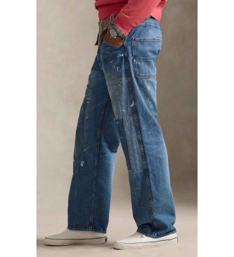 Polo Ralph Lauren Carpenter Relaxed Fit blauwe ripped jeans