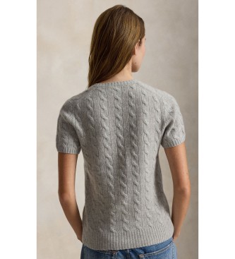 Polo Ralph Lauren Jersey Trenzado blanco gris