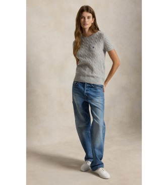Polo Ralph Lauren Jersey Trenzado blanco gris