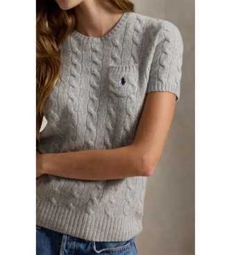 Polo Ralph Lauren Jersey Trenzado blanco gris