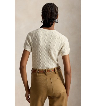 Polo Ralph Lauren Jersey Trenzado blanco crema