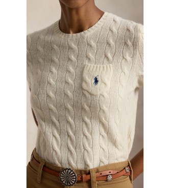 Polo Ralph Lauren Jersey Trenzado blanco crema