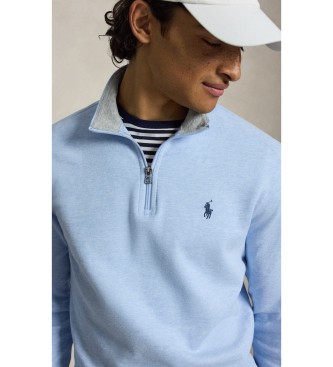 Polo Ralph Lauren Pleten pulover z modro kratko zadrgo
