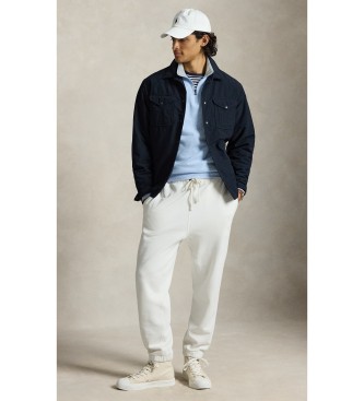 Polo Ralph Lauren Pleten pulover z modro kratko zadrgo