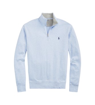 Polo Ralph Lauren Pleten pulover z modro kratko zadrgo