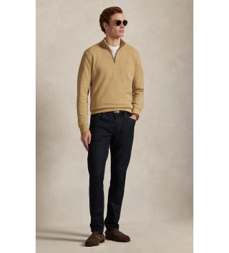 Polo Ralph Lauren Brun, halvgennemsigtig tr�je med krave