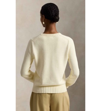 Polo Ralph Lauren Bombažni pulover z belo zastavo