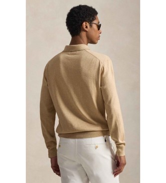 Polo Ralph Lauren Katoenen trui met beige polokraag