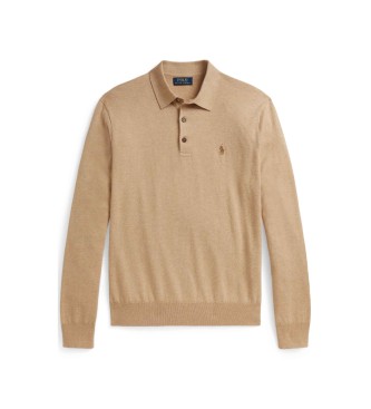 Polo Ralph Lauren Katoenen trui met beige polokraag