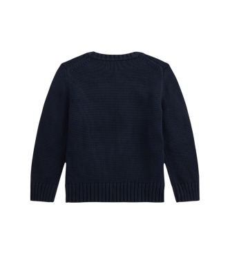 Polo Ralph Lauren Camisola de algodão com decote redondo marinho