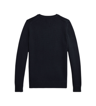 Polo Ralph Lauren Jersey de algodón con cuello redondo marino