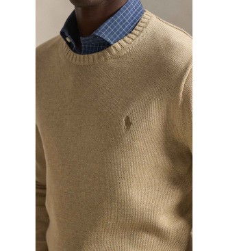 Polo Ralph Lauren Pull en coton beige � col ras du cou