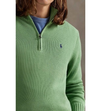 Polo Ralph Lauren Jersey de algod�n con cuello semicisne verde