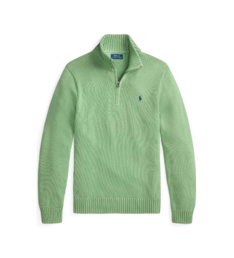 Polo Ralph Lauren Jersey de algod�n con cuello semicisne verde