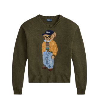 Polo Ralph Lauren Baumwollpullover mit grünem Polo Bear