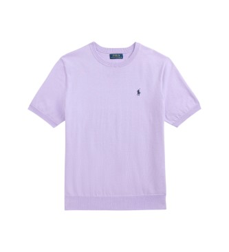 Polo Ralph Lauren Kurzärmeliges Baumwoll-T-Shirt lila