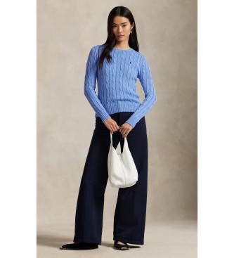 Polo Ralph Lauren Baumwollpullover aus blauem Achter-Strickjersey