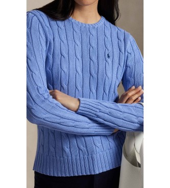 Polo Ralph Lauren Baumwollpullover aus blauem Achter-Strickjersey