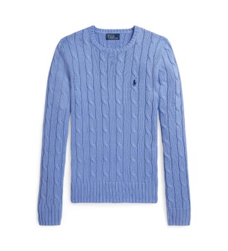 Polo Ralph Lauren Baumwollpullover aus blauem Achter-Strickjersey