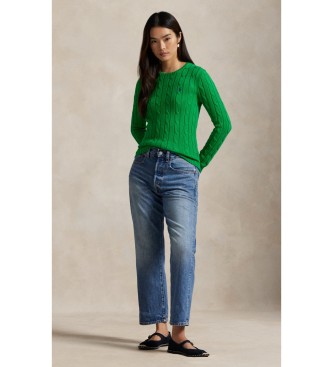 Polo Ralph Lauren Gr�ner Baumwolljersey in Achterstrick