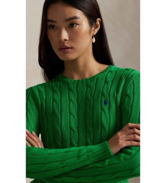 Polo Ralph Lauren Gr�ner Baumwolljersey in Achterstrick