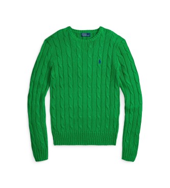 Polo Ralph Lauren Gr�ner Baumwolljersey in Achterstrick