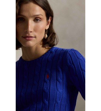Polo Ralph Lauren Bombažni pulover z modrimi kitami