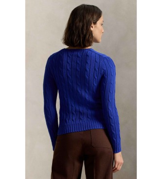 Polo Ralph Lauren Bombažni pulover z modrimi kitami