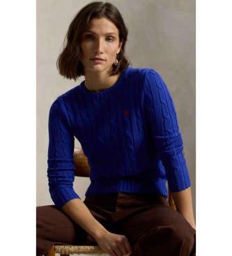 Polo Ralph Lauren Bombažni pulover z modrimi kitami