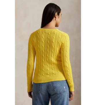 Polo Ralph Lauren Camisola de algodão em malha de oitos amarela