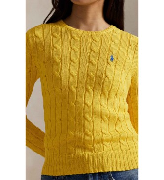 Polo Ralph Lauren Camisola de algodão em malha de oitos amarela