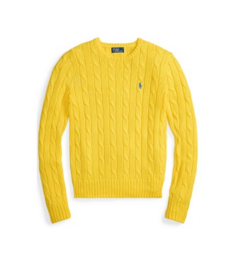 Polo Ralph Lauren Camisola de algodão em malha de oitos amarela